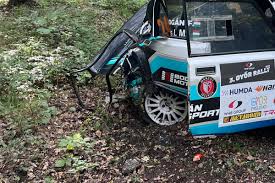 Nézőket sodort el két ütköző autó a Győr Rallyn