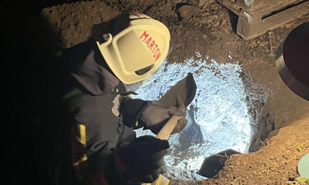 Földbe vájt üregből mentették ki a tűzoltók Dézit