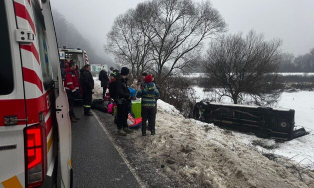 Gyerekeket szállító mikrobusz borult árokba vasárnap