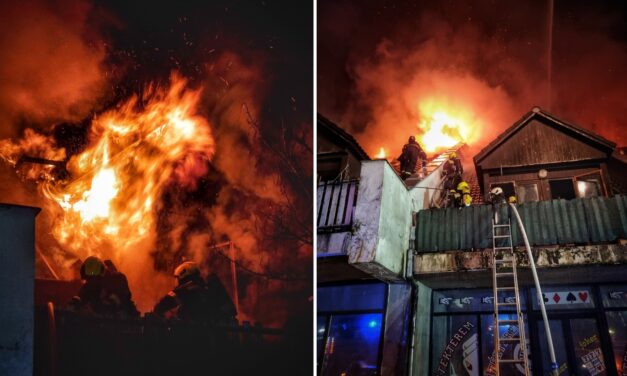 Ellepték a környéket a mentők és a tűzoltók: hatalmas lángokkal égett a munkásszálló Budakeszin – Fotók!