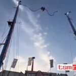 Elszakadt egy vidámparki katapultjáték kötele a sevillai tavaszi vásáron