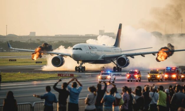 Felszállás közben kigyulladt a Delta Air Lines gépének hajtóműve – videó