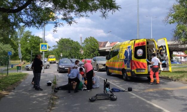 Rolleres baleset Óbudán: a zebrán elütött, válságos állapotban lévő idős férfi gyermeke szerint nem jók az apja esélyei