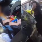 Féléves csecsemő rekedt egy felforrósodott autóban