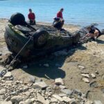 Döbbenet Szobnál: 13 év után került elő egy autó az apadó Dunából – fotók